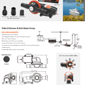 Toilet, Shower and Sink Pump