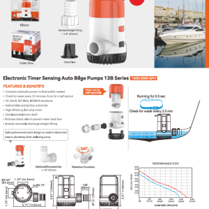 Electronic Timer sensing Auto Bilge Pump 13B Series